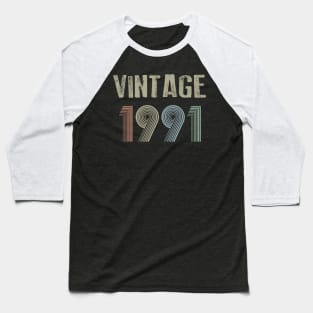 Vintage 1991 29th Birthday Gift Men Women Baseball T-Shirt